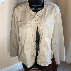 Chico's ruffled edge jacket